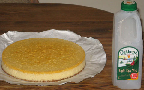Eggnog Cheesecake—Prototype 19 (made with Oakhurst eggnog)