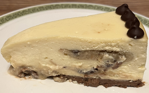 Chocolate Chip Cookie Dough Cheesecake—Prototype 5 (sliced)