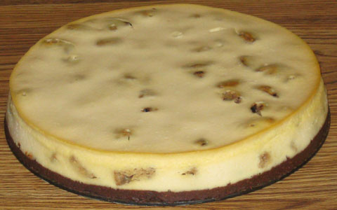 Chocolate Chip Cookie Dough Cheesecake—Prototype 1 (whole)
