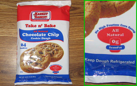 Market Basket Chocolate Chip Cookie Dough—All Natural, No High Fructose Corn Syrup