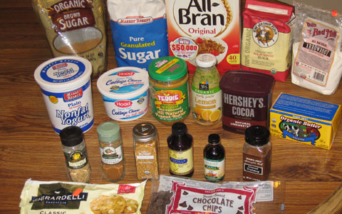 Large sampling of ingredients used (click here for more detailed photo)