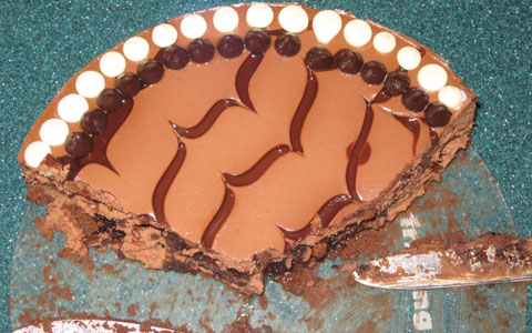 Chocolate Cheesecake—Prototype 17 (about 2/3 gone)