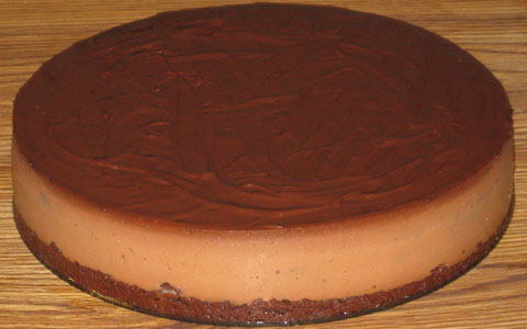 Chocolate Cheesecake—Prototype 18 (chocolate-topped, warm)