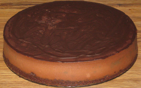 Chocolate Cheesecake—Prototype 18 (chocolate-topped, cooled)