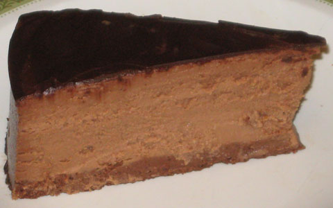 Chocolate Cheesecake—Prototype 18 (chocolate-topped slice)