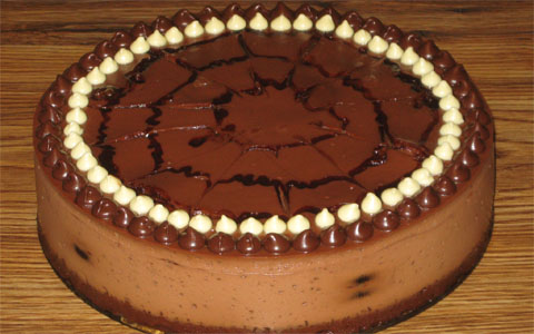 Chocolate Cheesecake—Prototype 22 (concentric circles pattern on top)