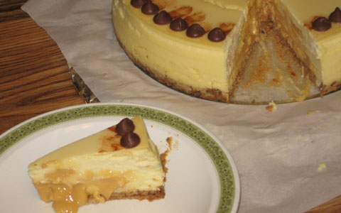 Dulce De Leche Cheesecake—Prototype 3 (sliced)
