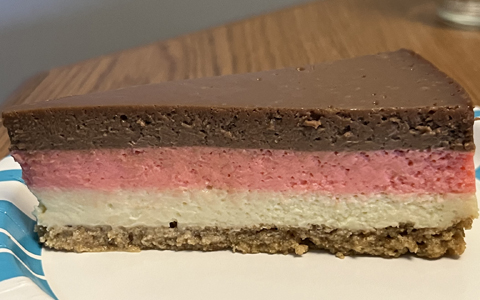 Neapolitan Cheesecake—Prototype 4 (sliced)