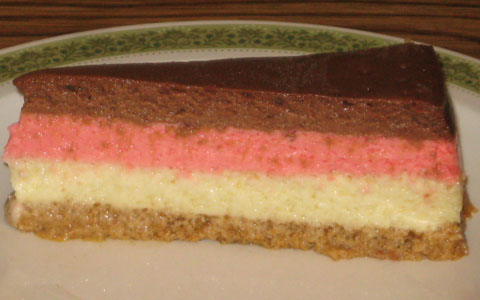 Neapolitan Cheesecake—Prototype 2 (sliced)