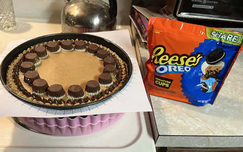Peanut butter cups placed