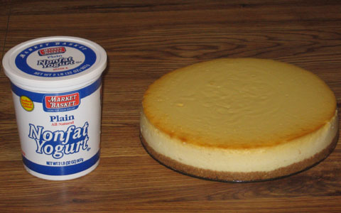 Plain Cheesecake—Prototype 11, with Market Basket plain all natural nonfat yogurt