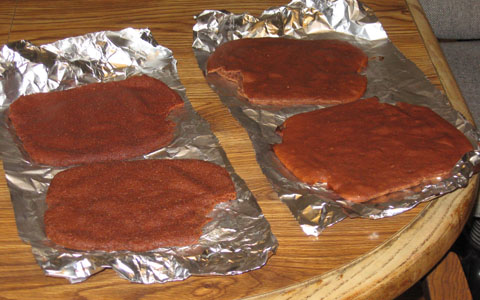 Red velvet samples (variants 7, 8, 9 and 10)