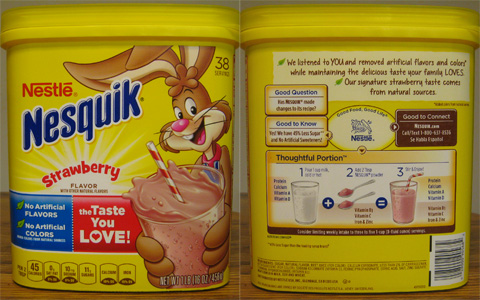 Strawberry Nesquik (click here for bigger, more detailed photo)